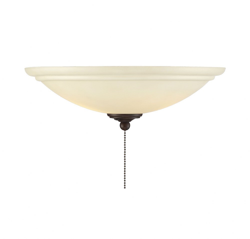 Savoy House-FLG-1400-129-Accessory-2 Light Fan Light Kit   Espresso Finish with Cream Frosted Glass