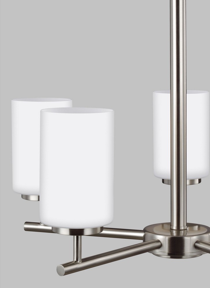 SeaGull Lighting 31191-962 Serenity Series Five Light Chandelier Brushed Nickel 