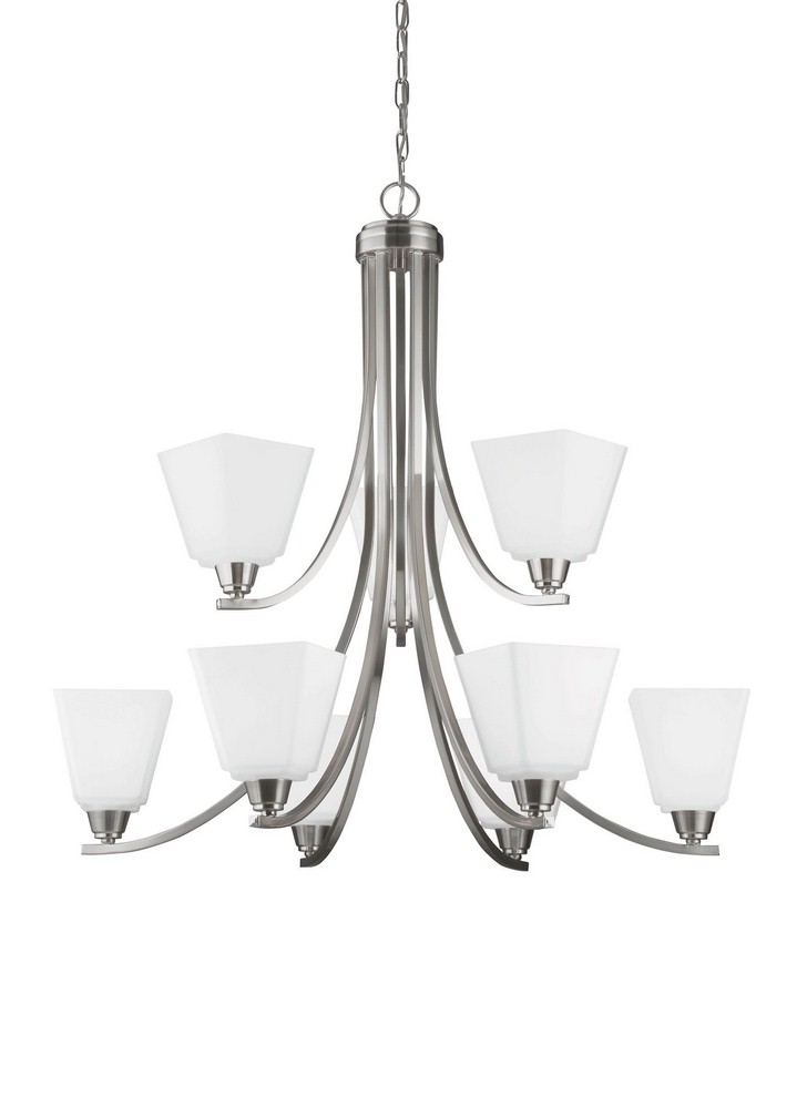 Sea Gull Lighting-3113009-962-Parkfield - Nine Light Chandelier   Parkfield - Nine Light Chandelier