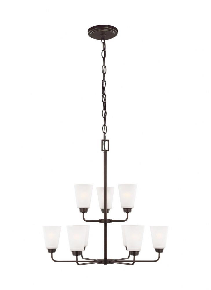 Sea Gull Lighting-3115209-710-Kerrville - 75W Nine Light 2-Tier Chandelier Bronze Incandescent Kerrville - 75W Nine Light 2-Tier Chandelier