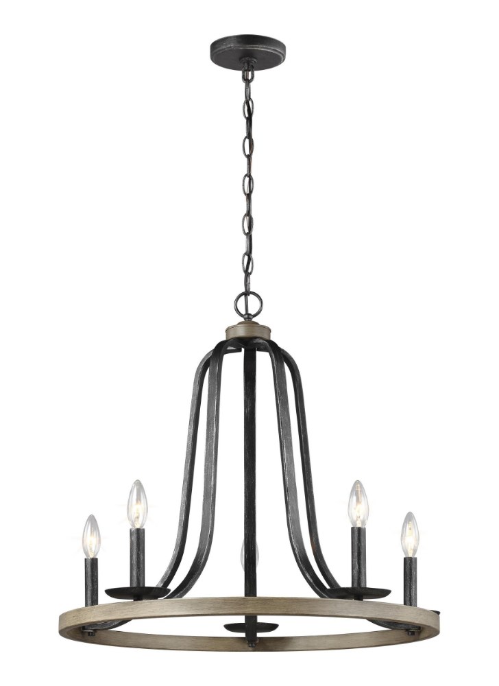 Sea Gull Lighting-3115905-846-Conal - 5 Light Chandelier   Stardust Finish