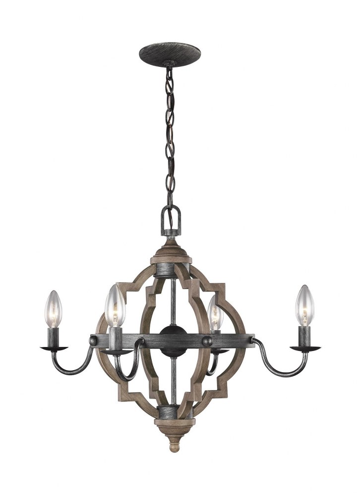 Sea Gull Lighting-3124904-846-Socorro - 60W Four Light Chandelier Stardust Incandescent Stardust Finish