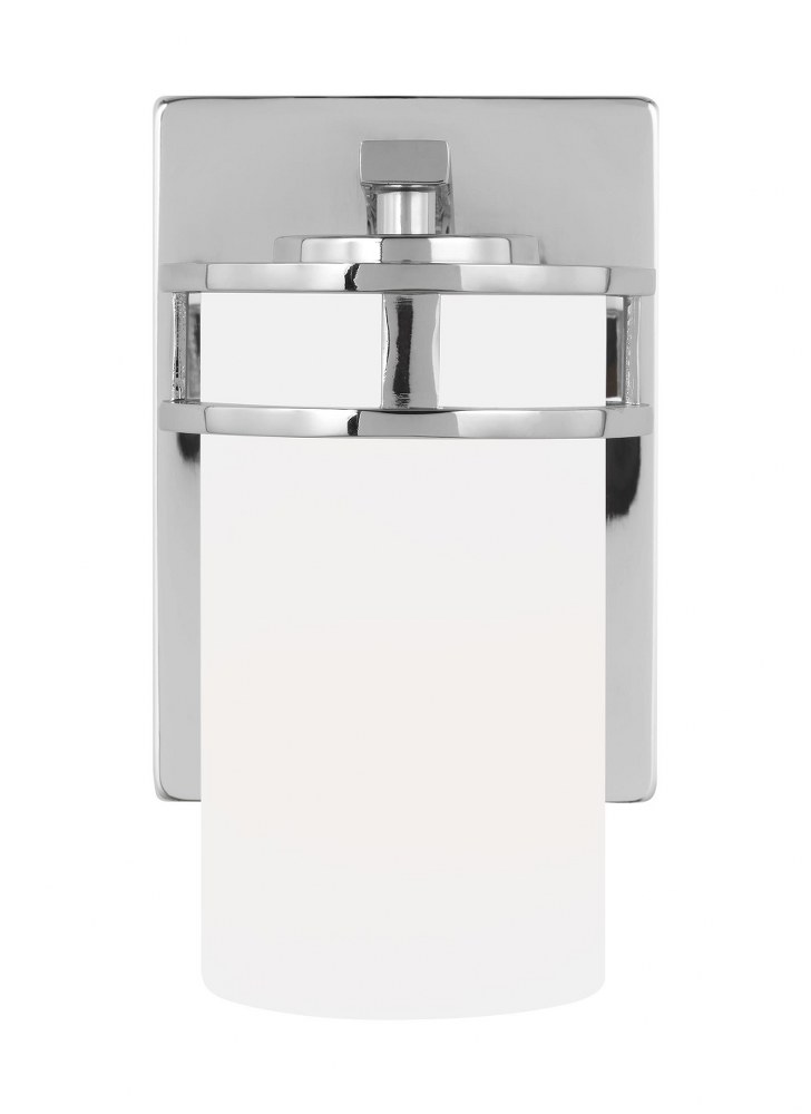 Sea Gull Lighting-4121601EN3-05-Robie - 1 Light Bath Vanity Chrome LED Chrome Finish with Etched/White Glass