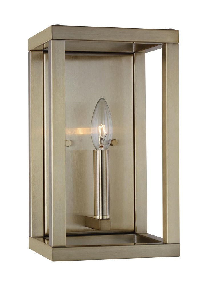 Sea Gull Lighting-4134501-848-Moffet Street - 1 Light Wall Sconce Satin Brass Incandescent Satin Brass Finish