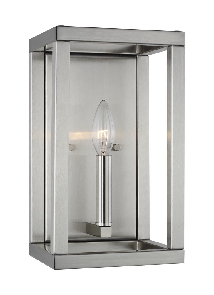 Sea Gull Lighting-4134501-962-Moffet Street - 1 Light Wall Sconce Brushed Nickel Incandescent Satin Brass Finish