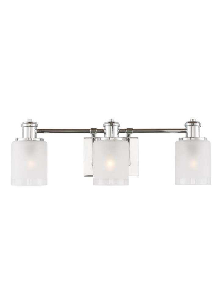 Sea Gull Lighting-4439803EN3-05-Norwood - 3 Light Bath Vanity Chrome LED Chrome Finish with Clear/Satin Etched Glass