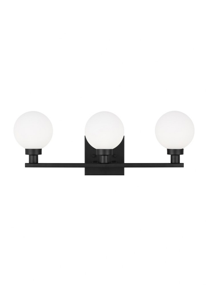 Sea Gull Lighting-4461603-112-Clybourn - 3 Light Bath Vanity In Modern Style-7.88 Inches Tall and 21.63 Inches Wide Midnight Black Incandescent