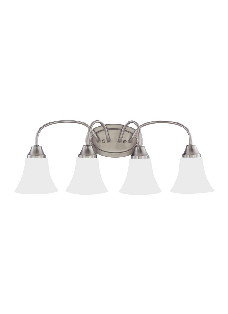 Sea Gull Lighting-44808-962-Holman - 60W Four Light Bath Vanity Brushed Nickel Incandescent Holman - 60W Four Light Bath Vanity