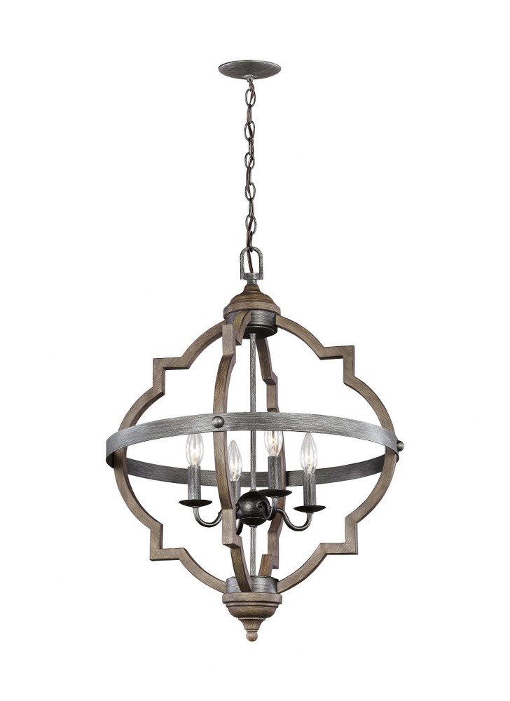 Sea Gull Lighting-5124904-846-Socorro - Four Light Hall Foyer Stardust Incandescent Stardust Finish