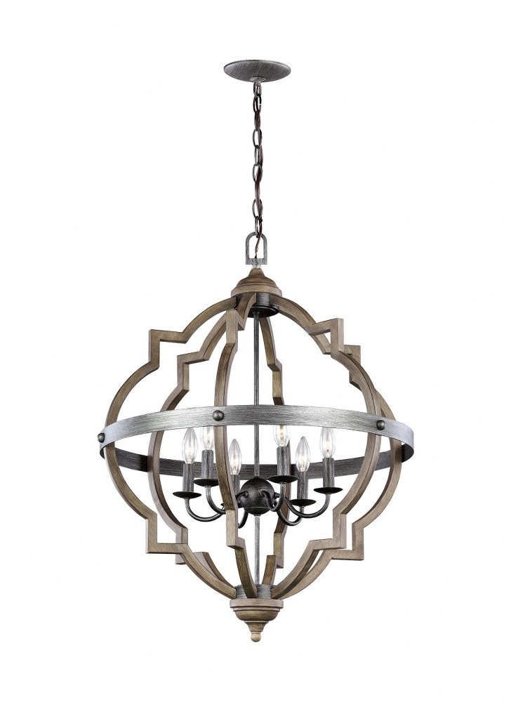 Sea Gull Lighting-5124906-846-Socorro - Six Light Hall Foyer Stardust Incandescent Stardust Finish