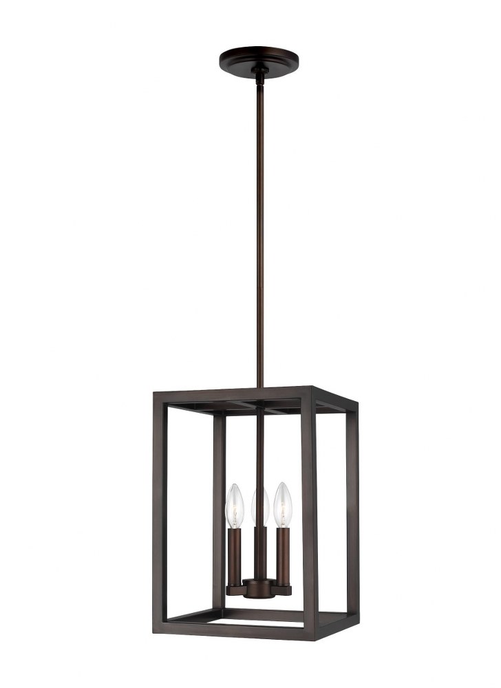 Sea Gull Lighting-5134503EN-710-Moffet Street - 3 Light Small Hall Foyer Bronze LED Satin Brass Finish