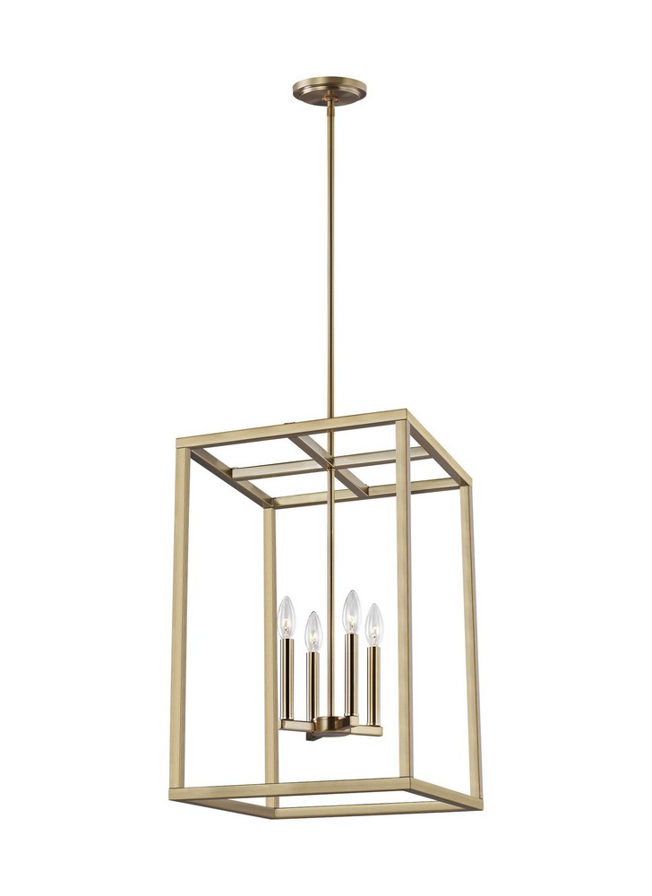 Sea Gull Lighting-5134504-848-Moffet Street - 4 Light Medium Hall Foyer Satin Brass Incandescent Satin Brass Finish