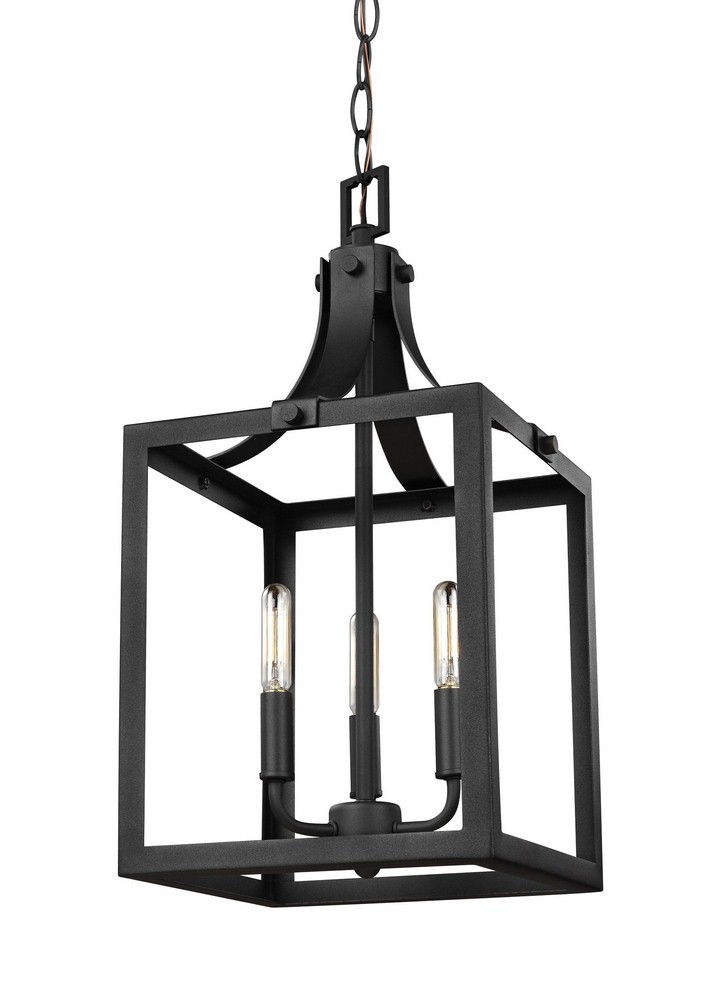 Sea Gull Lighting-5140603-12-Labette - 60W Three Light Small Foyer Black Incandescent Black Finish