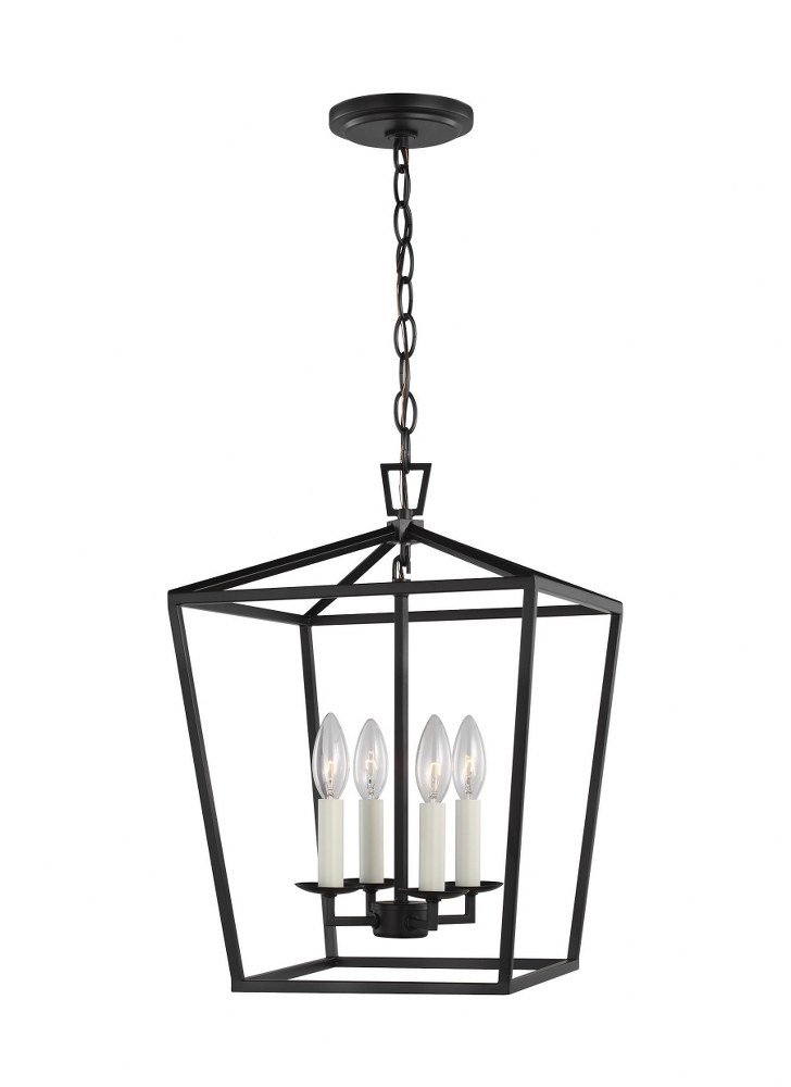 Sea Gull Lighting-5292604-112-Dianna - 4 Light Small Pendant - 12.5 inches wide by 18 inches high   Midnight Black Finish