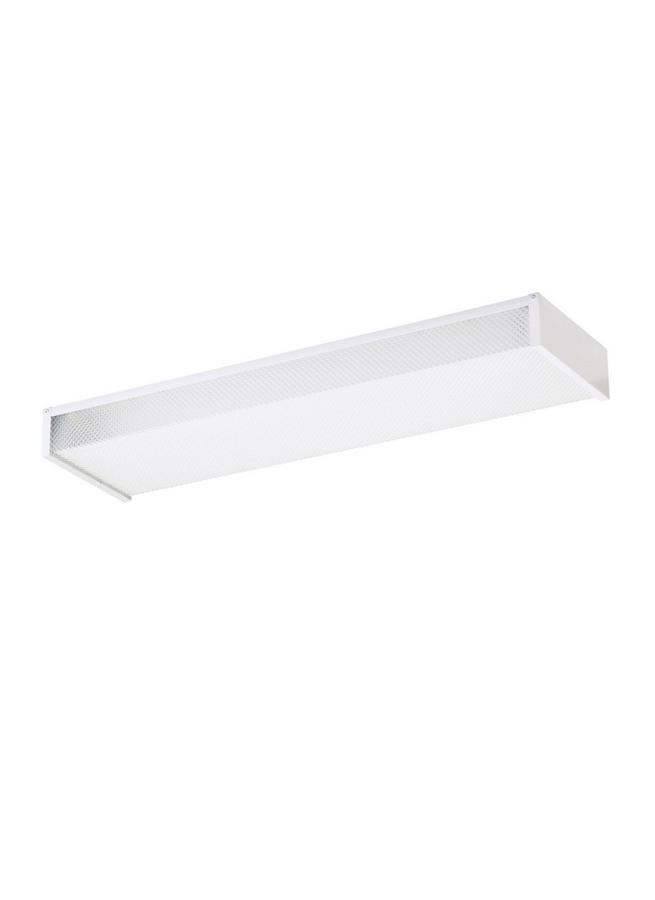 Sea Gull Lighting-59136LE-15-Two Light Flush Mount in Traditional Style - 6.625 inches wide by 2.375 inches high   White Finish with Clear Acrylic Glass