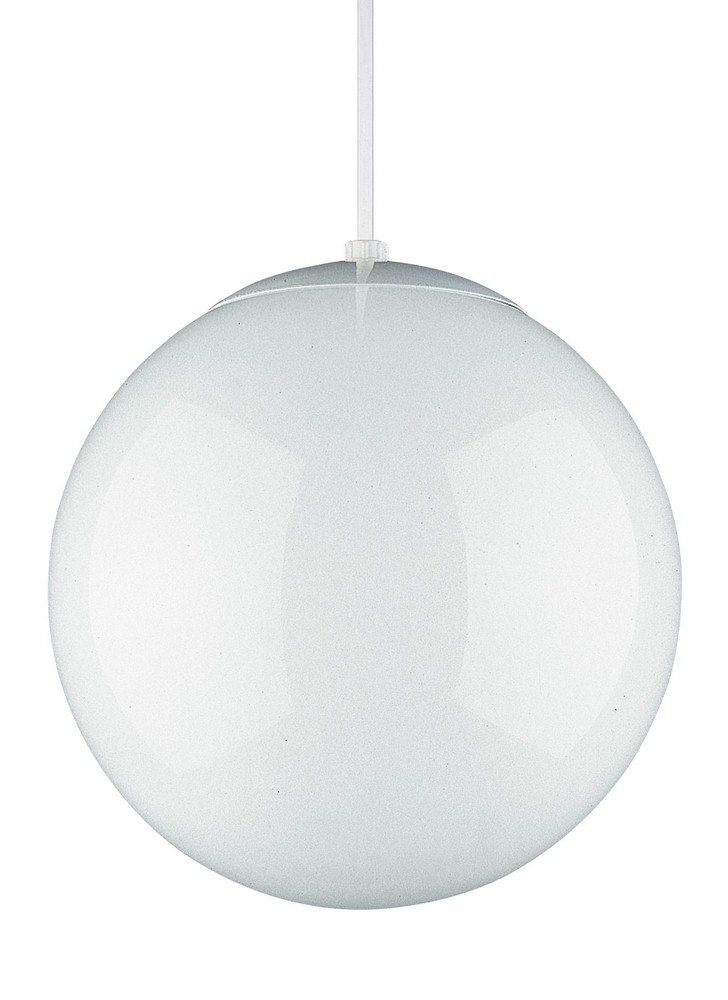 14 Inch Glass Globe Pendant in Contemporary Style - 14 inches wide by 14.75  inches high