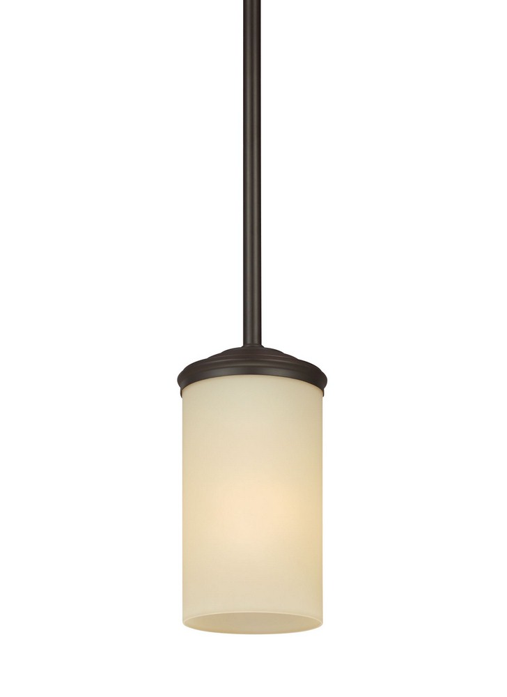 Sea Gull Lighting-6190401-715-Sfera - One Light Mini-Pendant   Autumn Bronze Finish with Cafe Tint Glass