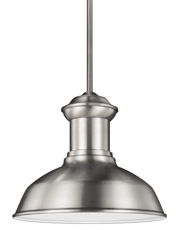 Sea Gull Lighting-6247701-04-Fredricksburg - One Light Outdoor Pendant in Traditional Style - 13.25 inches wide by 11.31 inches high Satin Aluminum Incandescent Weathered Copper Finish