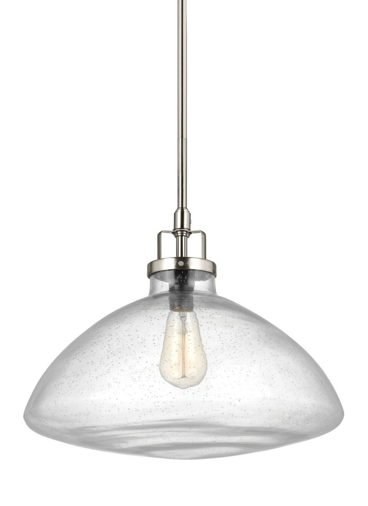 Sea Gull Lighting-6614501-962-Belton - 1 Light Pendant Brushed Nickel  Belton - 1 Light Pendant