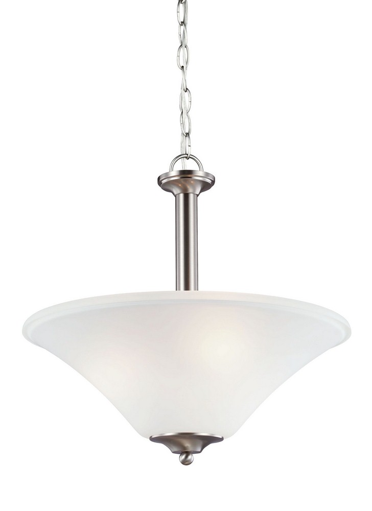 Sea Gull Lighting-66808-962-Holman - 60W Three Light Pendant Brushed Nickel  Brushed Nickel Finish