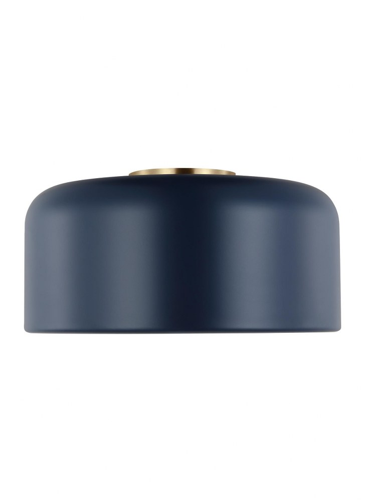 Sea Gull Lighting-7605401-127-Malone - 1 Light Medium Flush Mount In Casual Style-7 Inches Tall and 13.75 Inches Wide Navy Incandescent