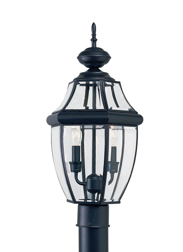 Sea Gull Lighting-8229EN-12-Two Light Outdoor Post Fixture in Traditional Style - 10 inches wide by 21.5 inches high Black LED Black