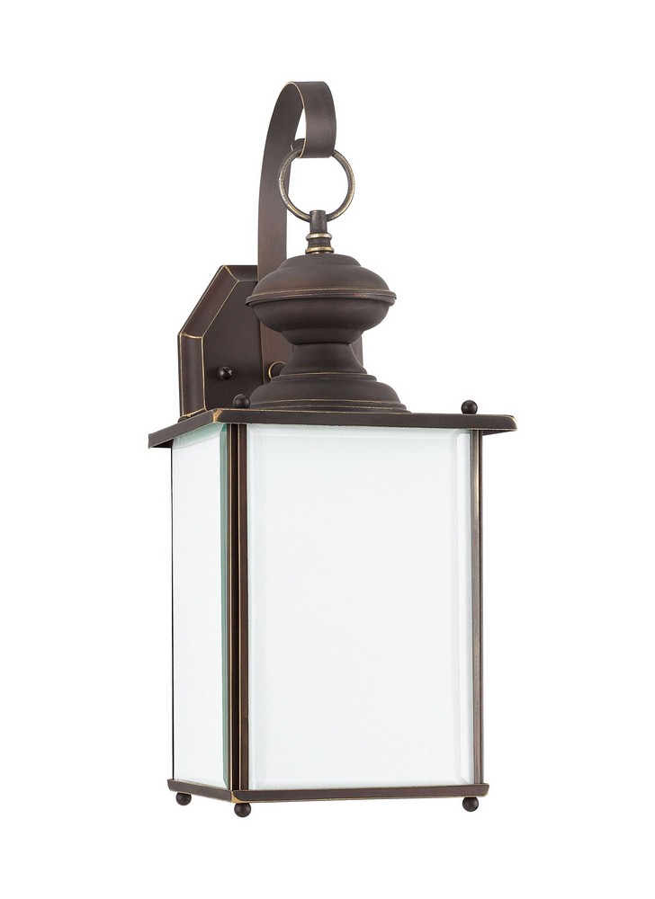 Sea Gull Lighting-84158D-71-One Light Outdoor Wall Mount Antique Bronze Incandescent Antique Bronze Finish with Clear Beveled Glass