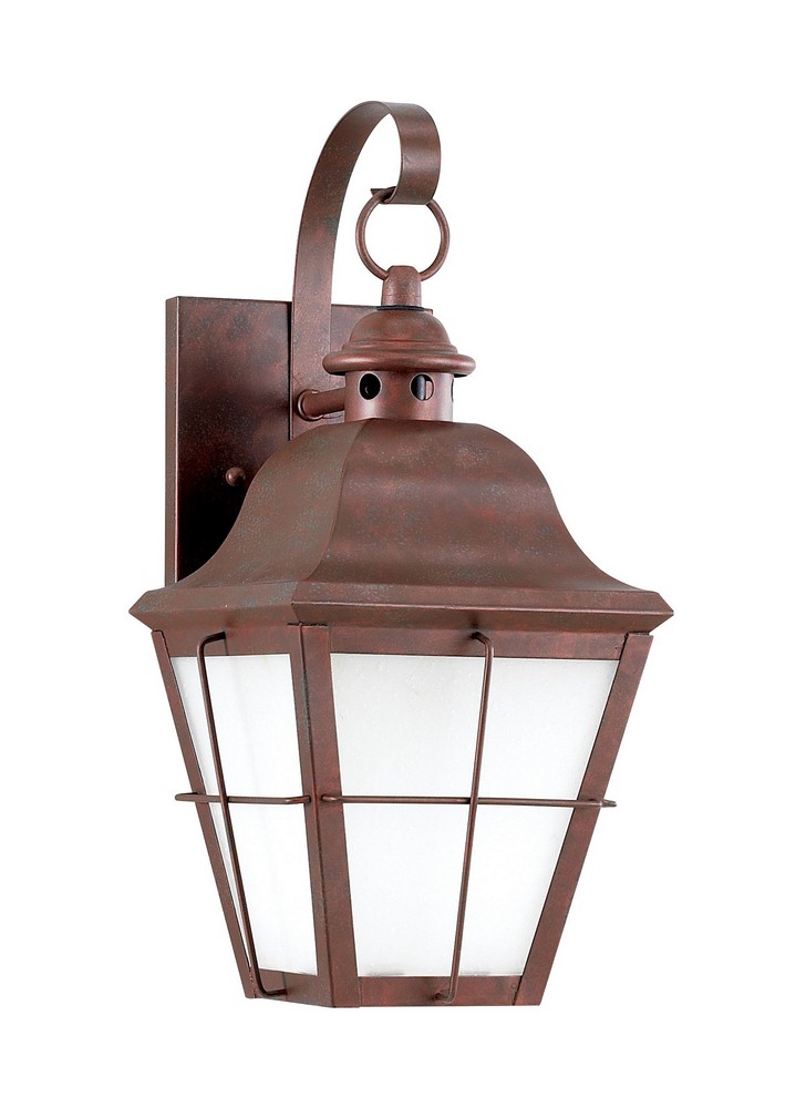 Sea Gull Lighting-8462D-44-One Light Outdoor in Traditional Style - 6.75 inches wide by 14.5 inches high Weathered Copper White Weathered Copper