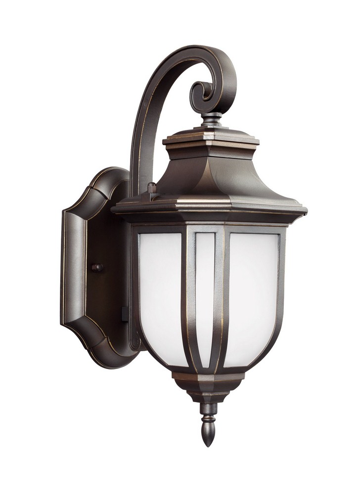 Sea Gull Lighting-8536301-71-Childress - One Light Outdoor Small Wall Lantern in Traditional Style - 5.5 inches wide by 12.63 inches high Antique Bronze Incandescent Antique Bronze Finish with Satin E