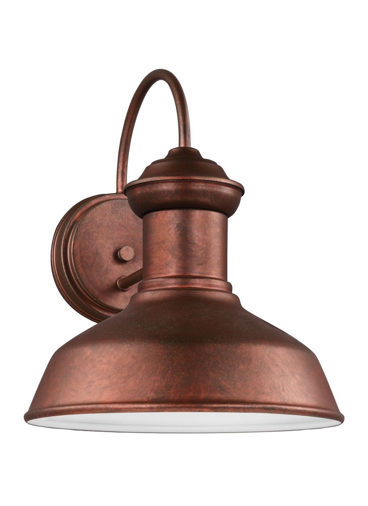 Sea Gull Lighting-8547701-44-Fredricksburg - One Light Small Outdoor Wall Lantern in Traditional Style - 10 inches wide by 11.98 inches high Weathered Copper Incandescent Weathered Copper Finish