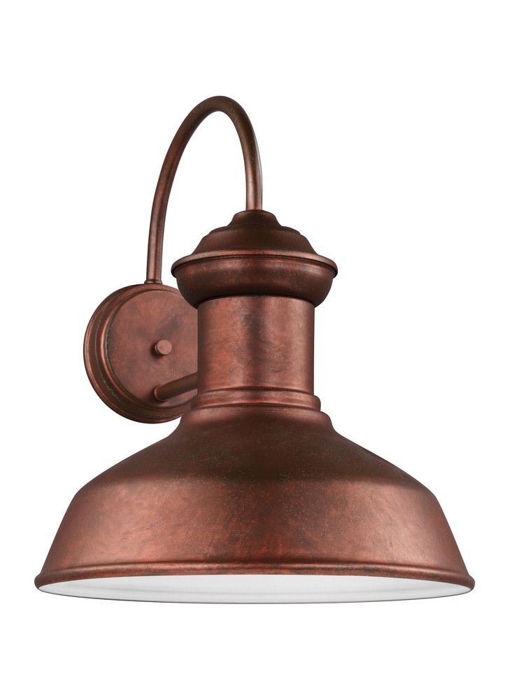 Sea Gull Lighting-8647701-44-Fredricksburg - One Light Large Outdoor Wall Lantern in Traditional Style - 13.25 inches wide by 15.88 inches high Weathered Copper Incandescent Weathered Copper Finish