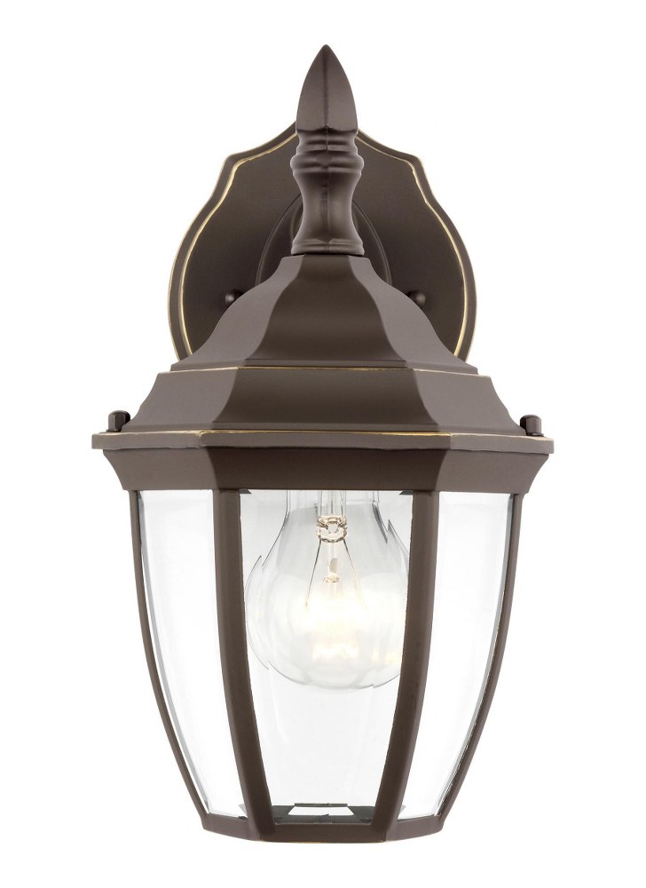 Sea Gull Lighting-88936-71-Bakersville - 1 Light Small Outdoor Wall Lantern   Antique Bronze Finish with Clear Beveled Glass