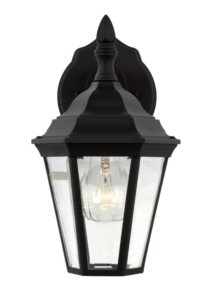 Sea Gull Lighting-88937-71-Bakersville - 1 Light Small Outdoor Wall Lantern in Traditional Style - 6.5 inches wide by 11 inches high Antique Bronze Incandescent Black Finish with Clear Beveled Glass