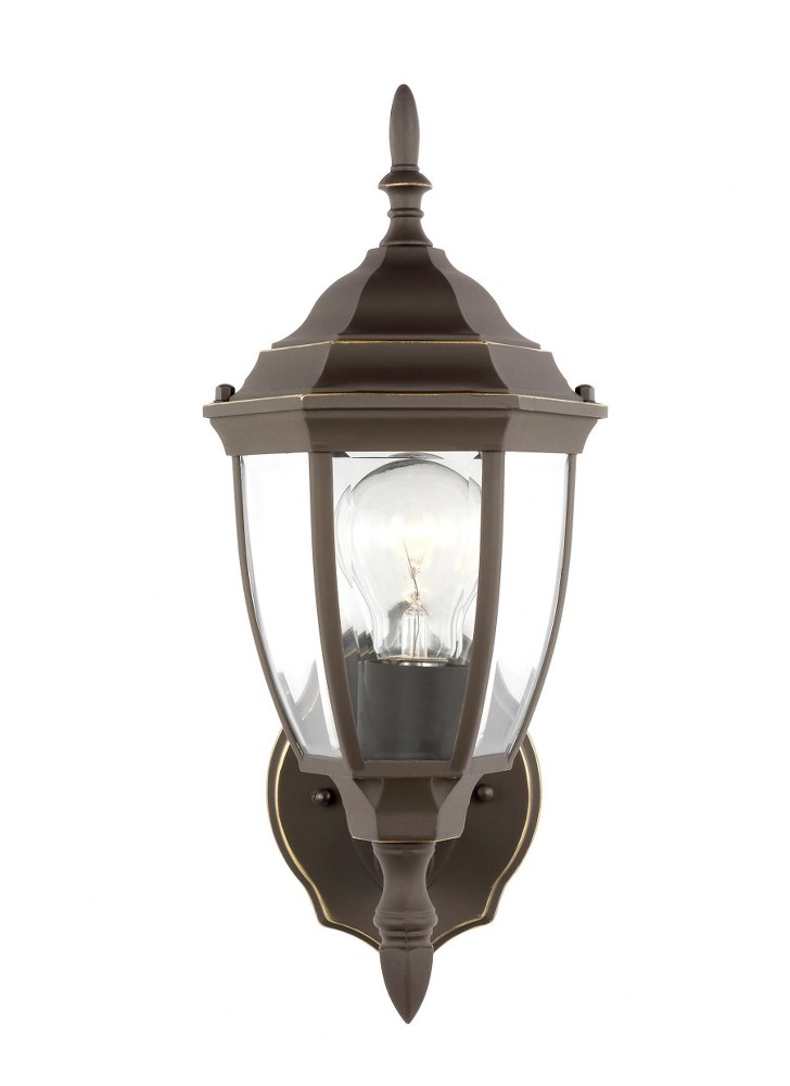 Sea Gull Lighting-88940-71-Bakersville - 1 Light Outdoor Wall Lantern   Antique Bronze Finish with Clear Beveled Glass