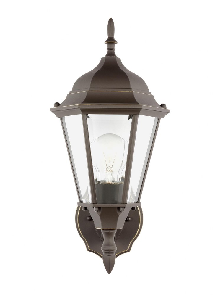 Sea Gull Lighting-88941-71-Bakersville - 1 Light Outdoor Wall Lantern   Antique Bronze Finish with Clear Beveled Glass