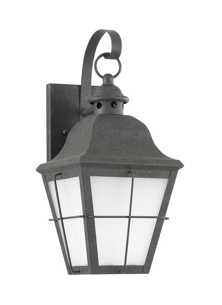 Sea Gull Lighting-89062-46-Chatham - 100W One Light Outdoor Wall Lantern in Traditional Style - 6.75 inches wide by 14.5 inches high Oxidized Bronze Incandescent Oxidized Bronze Finish with Frosted Se