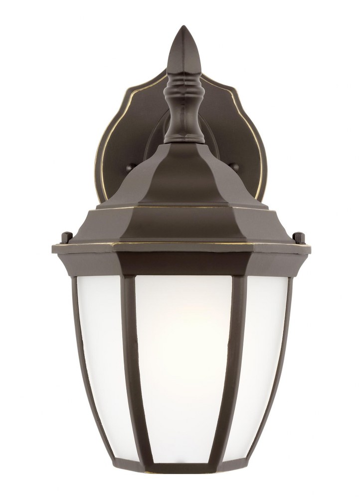 Sea Gull Lighting-88937-71-Bakersville - 1 Light Small Outdoor Wall Lantern in Traditional Style - 6.5 inches wide by 11 inches high   Antique Bronze Finish with Clear Beveled Glass