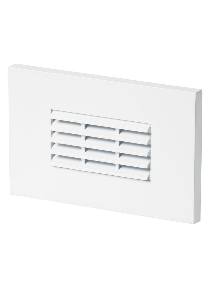 Sea Gull Lighting-93481S-15-Louver - 3.3W 1 LED Turtle Step Light in Transitional Style - 4.75 inches wide by 3 inches high White  Satin Nickel Finish