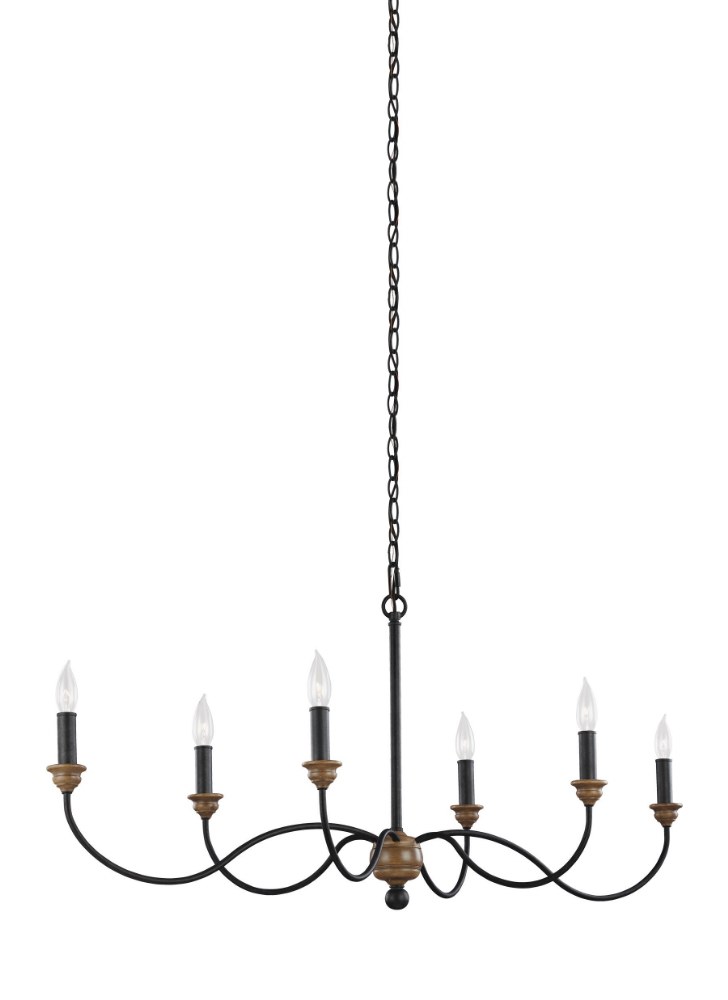 Sea Gull Lighting-F3000EN/6DWZ/WO-Hartsville - 18.13 Inch 21W 6 LED Chandelier   Hartsville - 18.13 Inch 21W 6 LED Chandelier