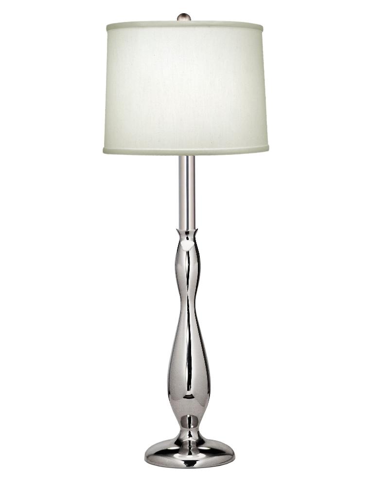Stiffel-BL-6621-PN-One Light Buffet Lamp   Polished Nickel Finish with Pearl Supreme Satin Shade