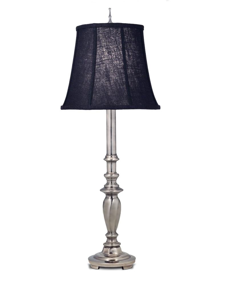 Stiffel-BL-A811-AN-One Light Buffet Lamp   Antique Nickel Finish with Pearl Supreme Satin Shade
