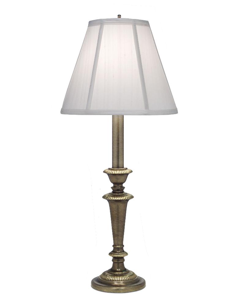 Stiffel-BL-A933-RB-One Light Buffet Lamp   Roman Bronze Finish with Off White Silk Shade