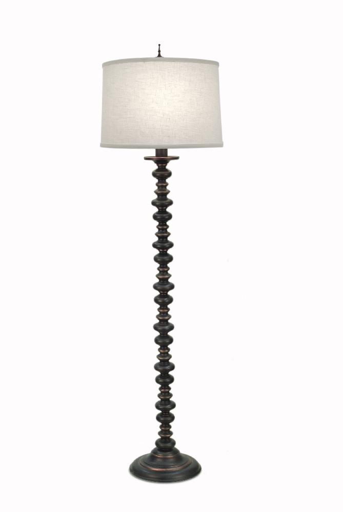 Stiffel-FL-1320-A584-OB-One Light Floor Lamp   Oxidized Bronze Finish with Cream Aberdeen Shade
