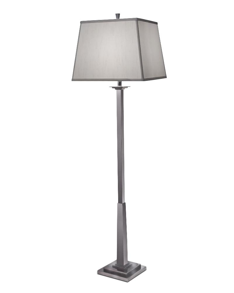 Stiffel-FL-6425-6630-BKN-One Light Floor Lamp   Black Nickel Finish with Global White Shade