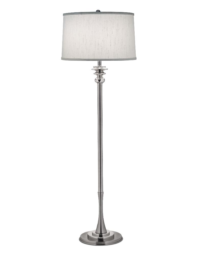 Stiffel-FL-A065-A630-AN-One Light Floor Lamp   Antique Nickel/Polished Nickel Finish with Global White Shade