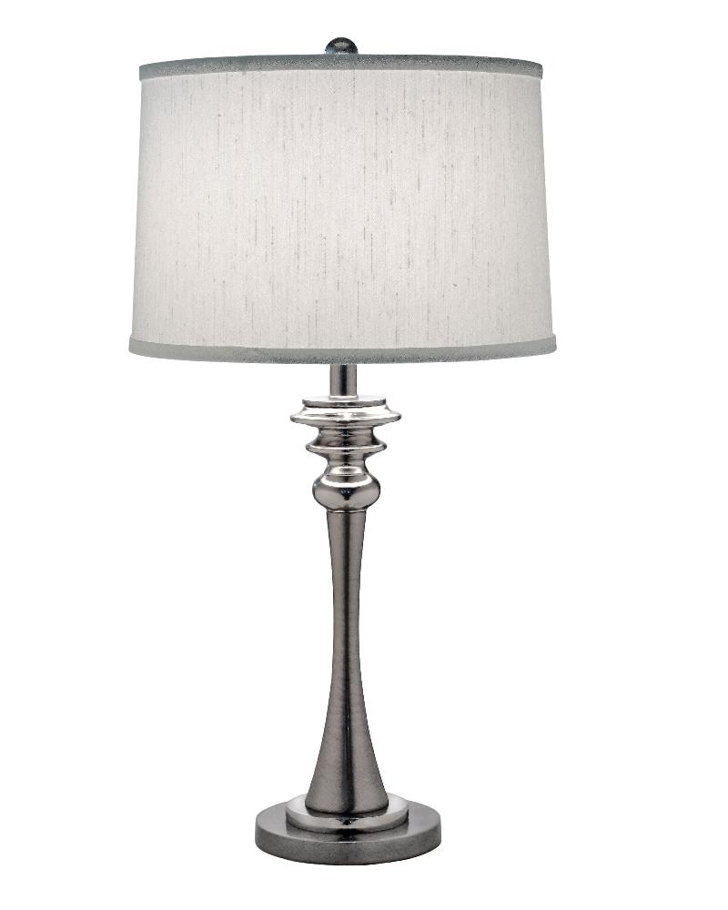 Stiffel-TL-6432-A630-AN-One Light Table Lamp   Antique Nickel/Polished Nickel Finish with Global White Shade