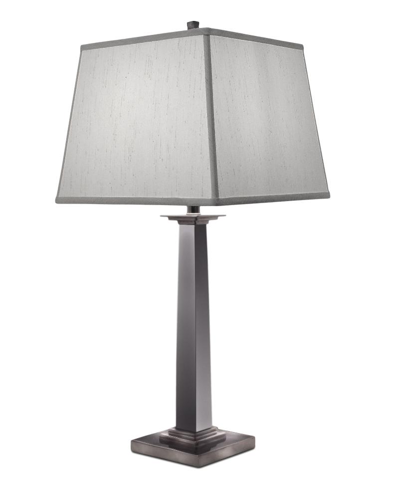 Stiffel-TL-6628-6630-BKN-One Light Table Lamp   Black Nickel Finish with Global White Shade