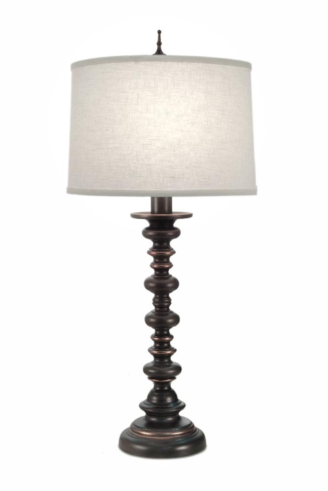 Stiffel-TL-A589-A584-OB-One Light Table Lamp   Oxidized Bronze Finish with Cream Aberdeen Shade