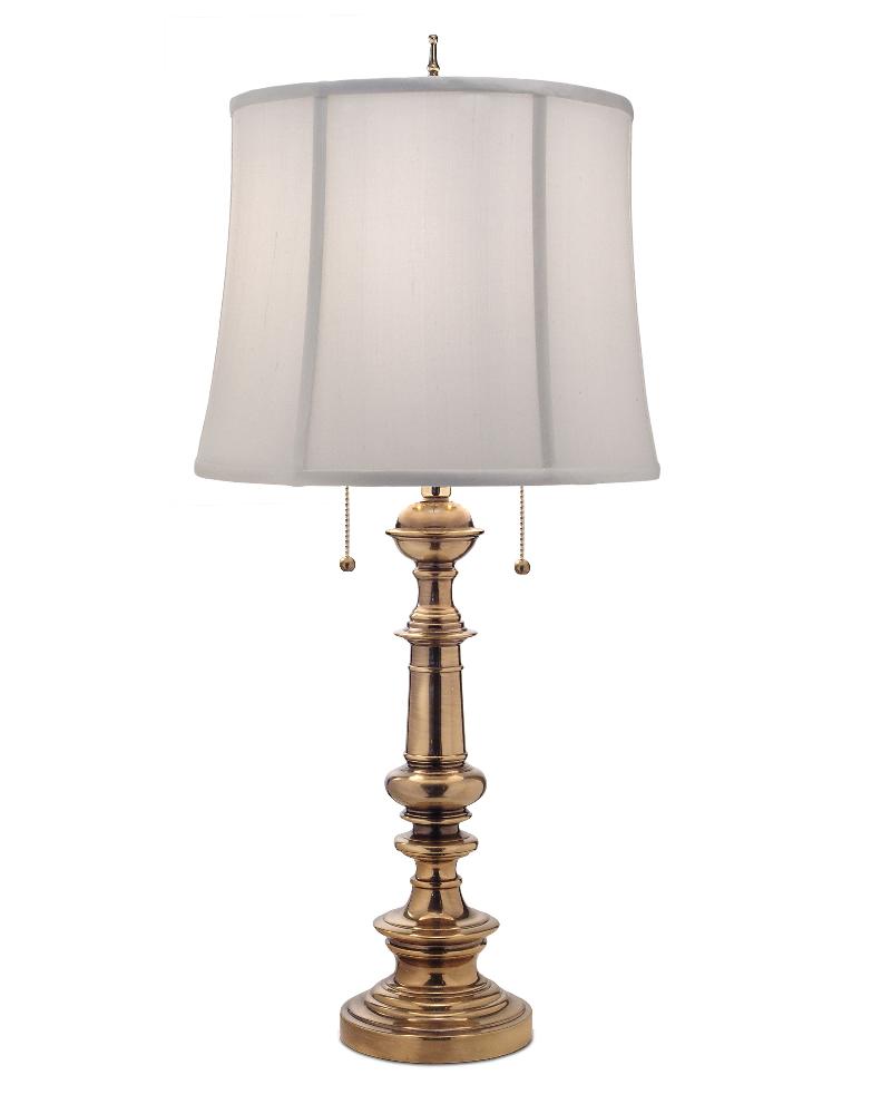 Stiffel-TL-A610-A709-BB-One Light Table Lamp   Burnished Brass Finish with Ivory Shadow Shade