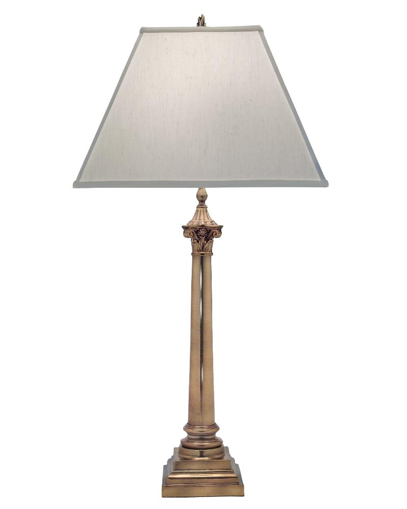 Stiffel-TL-A820-6713-AGB-One Light Table Lamp   Antique Nickel Finish with Pearl Supreme Satin Shade